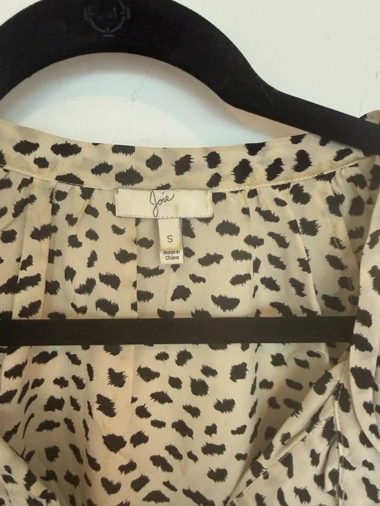 Joie Silk Leopard Print Blouse size S - Picture 2 of 5